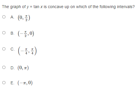 fis increasing on which of the following intervals? O A. (-2, 3