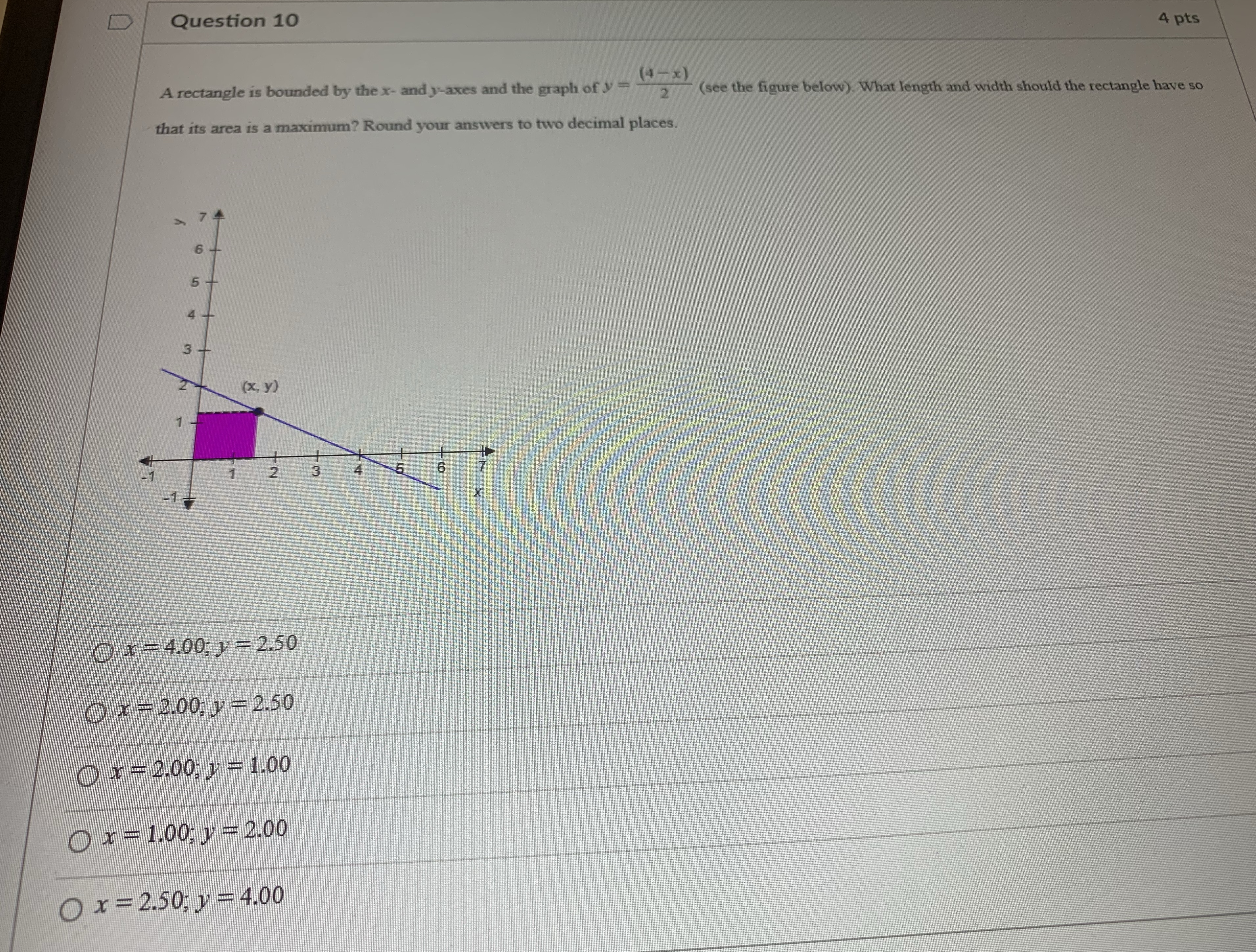 10 . Which option is correct? Show work please D Question 10