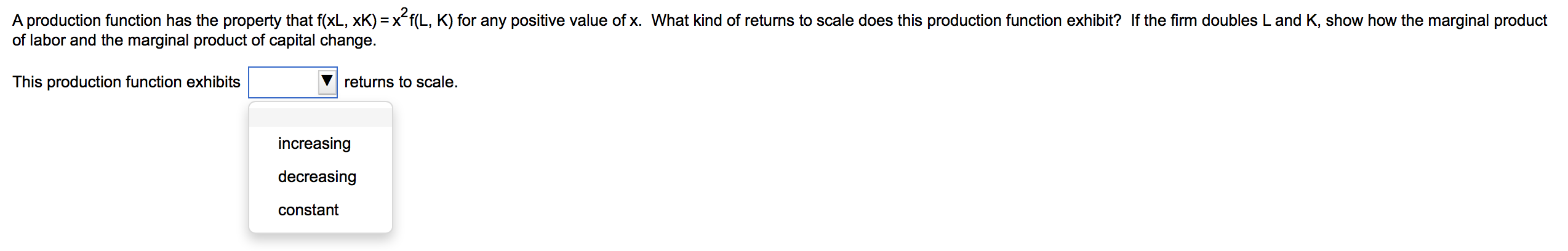 There are two parts to this question. A production function has the
