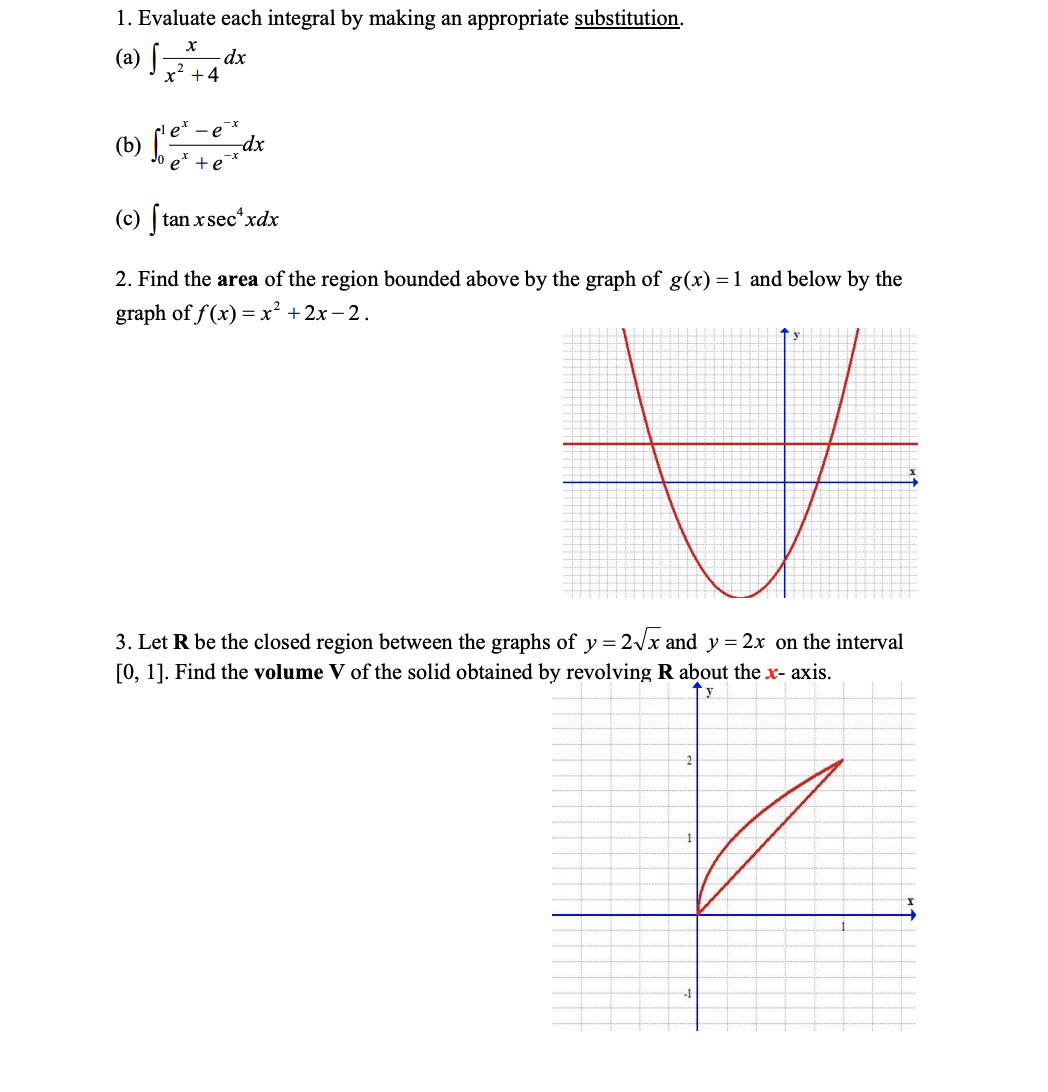 by the graph of g(x) = l and below by the graph
