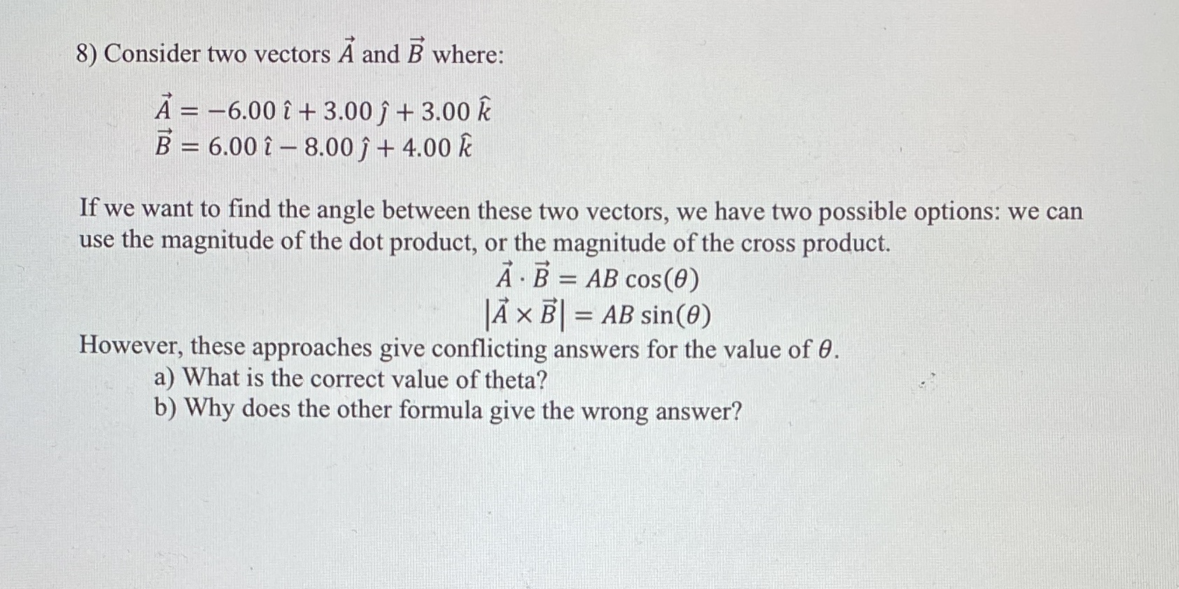 Part a what is the correct value or theta? Part b why