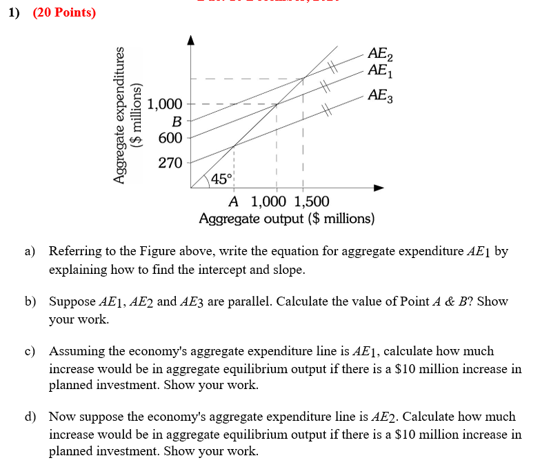 1) (20 Points} d) 1 @ A52 E 1451 U ._.