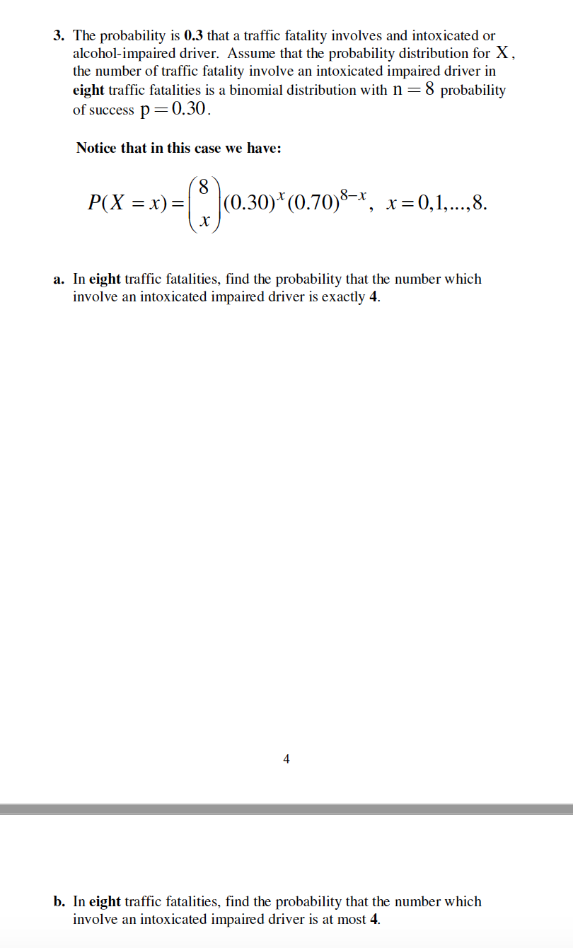 Please help I'm stuck on this one 3. The probability is 0.3