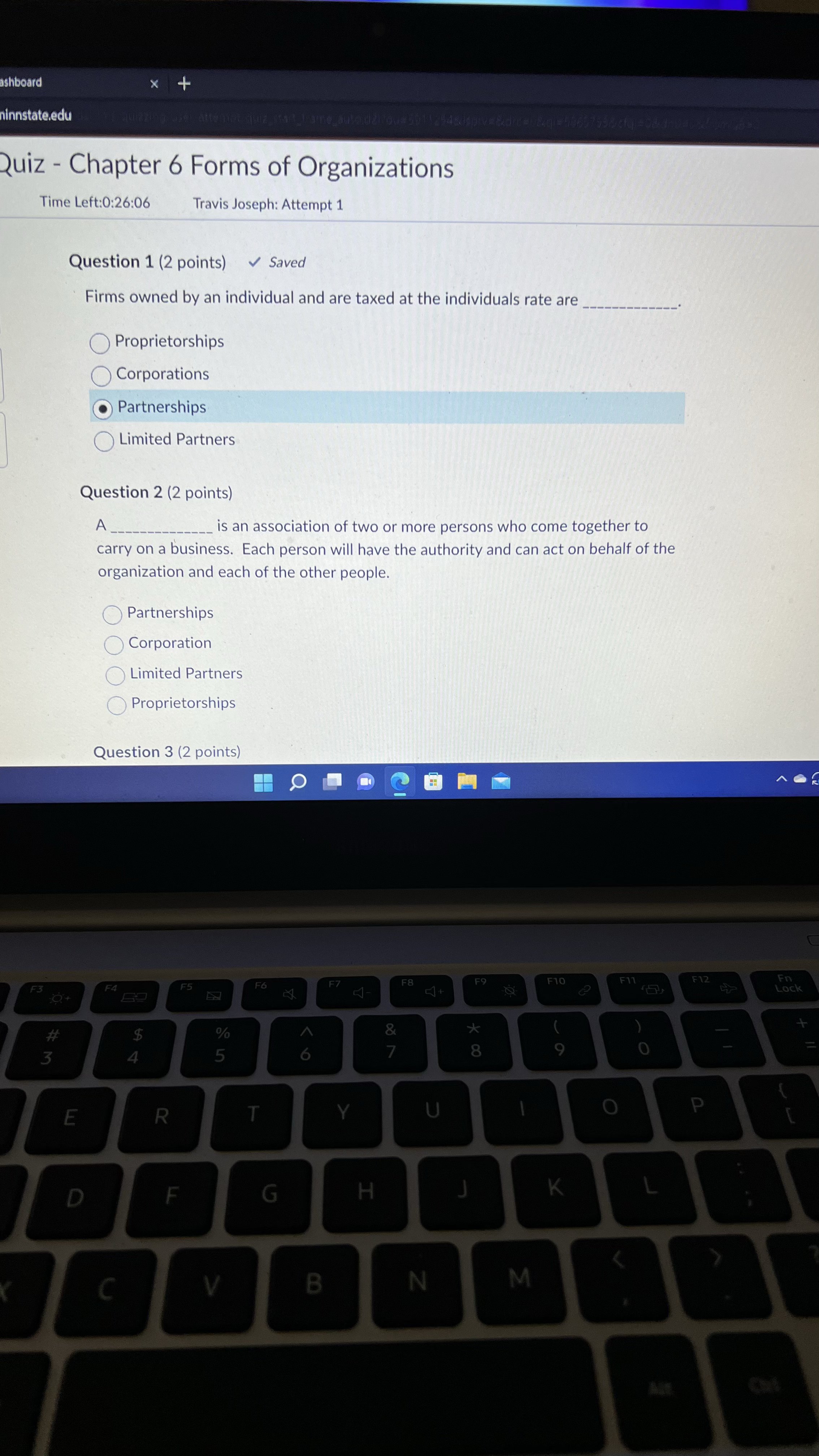 an entity created by law in which one or more individuals IEDQfE'QIIu