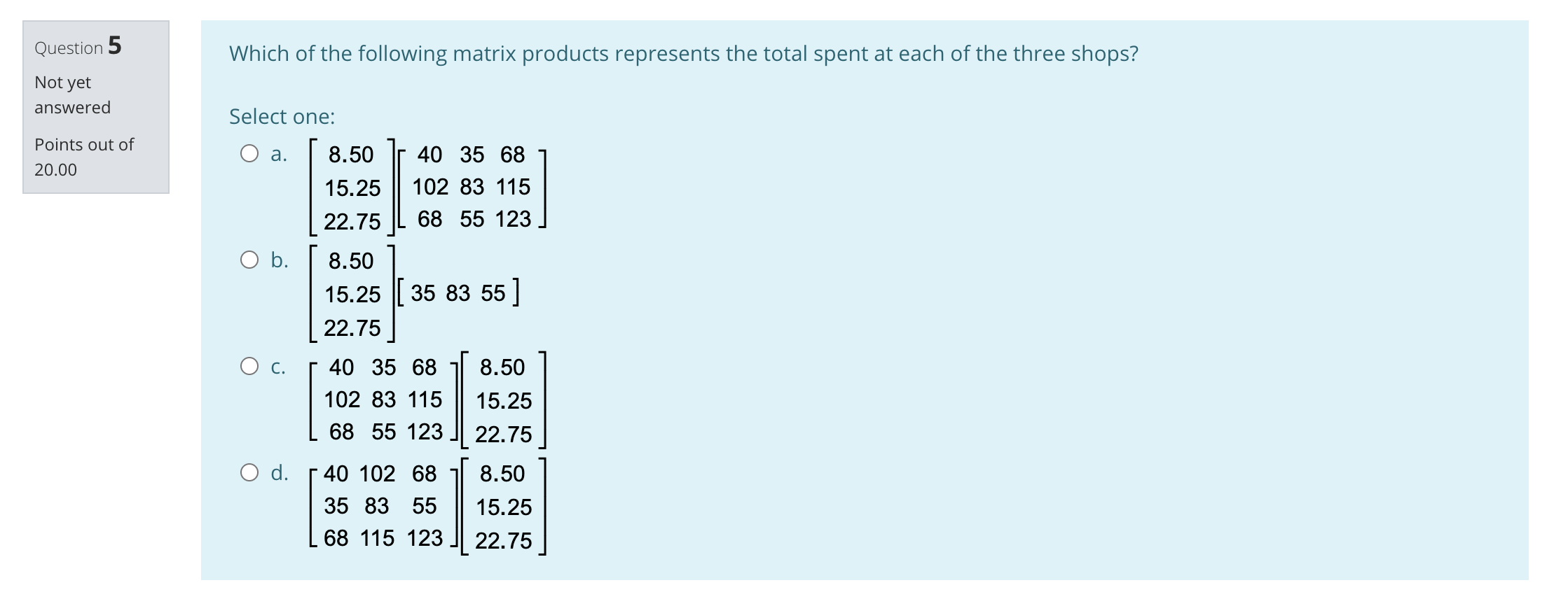 x 3, 232 = 3 O b. order 3 x 4, a32