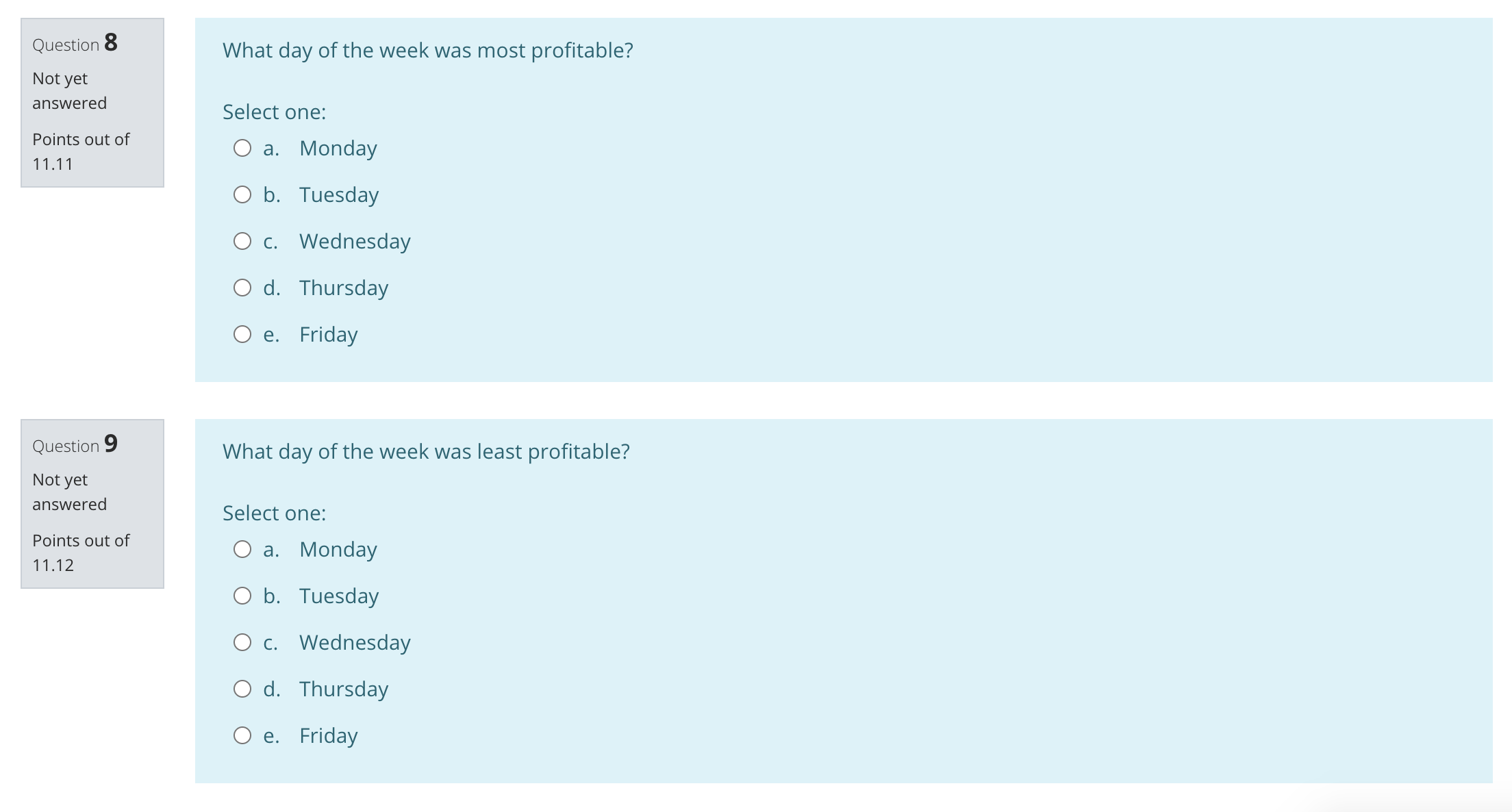 = 9Question 3 Which of the following matrices represents the 4 x