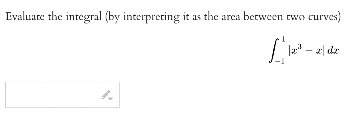  Evaluate the integral (by interpreting it as the area between two
