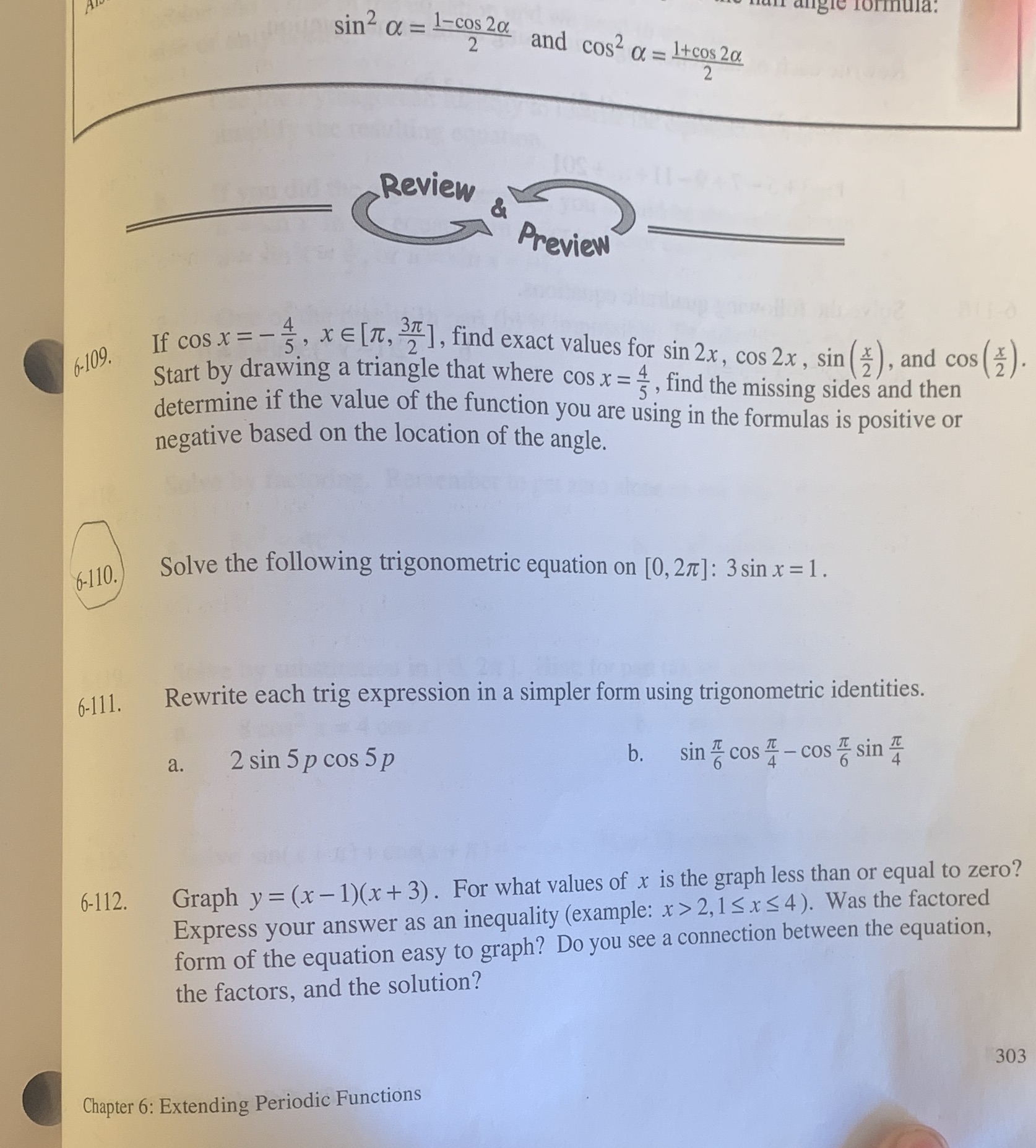 Please help me with these problems. I really need it! rmula: sin2