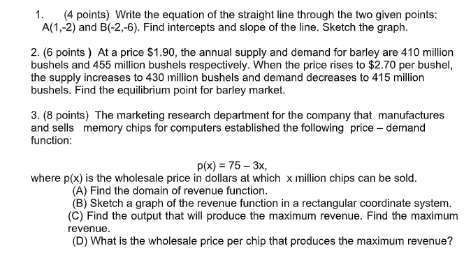 solution 4. (2 points) Let function f(x) be defined as f(x )