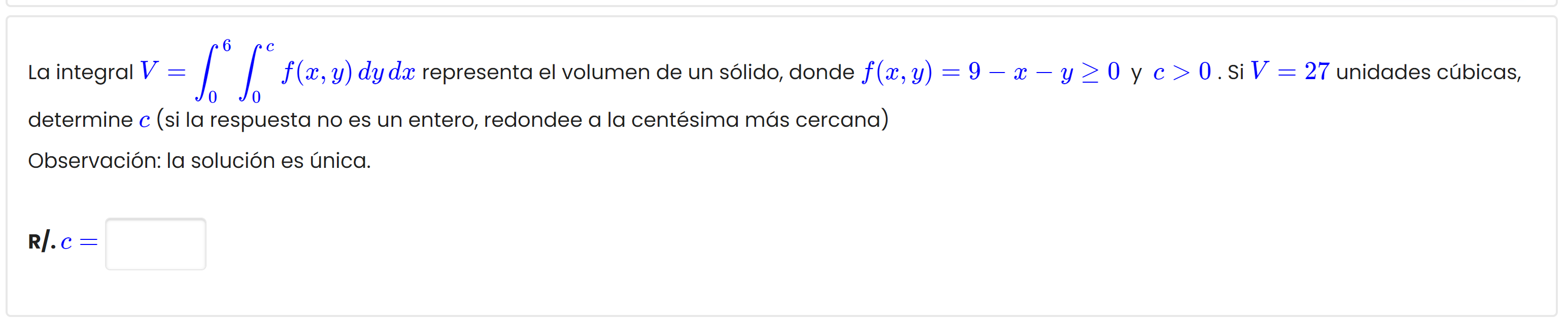  La integral V = J. " J." f(z, 2 ) dy