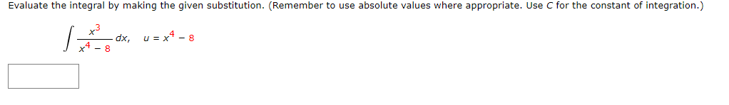 37Evaluate the integral by making the given substitution. (Use C for the