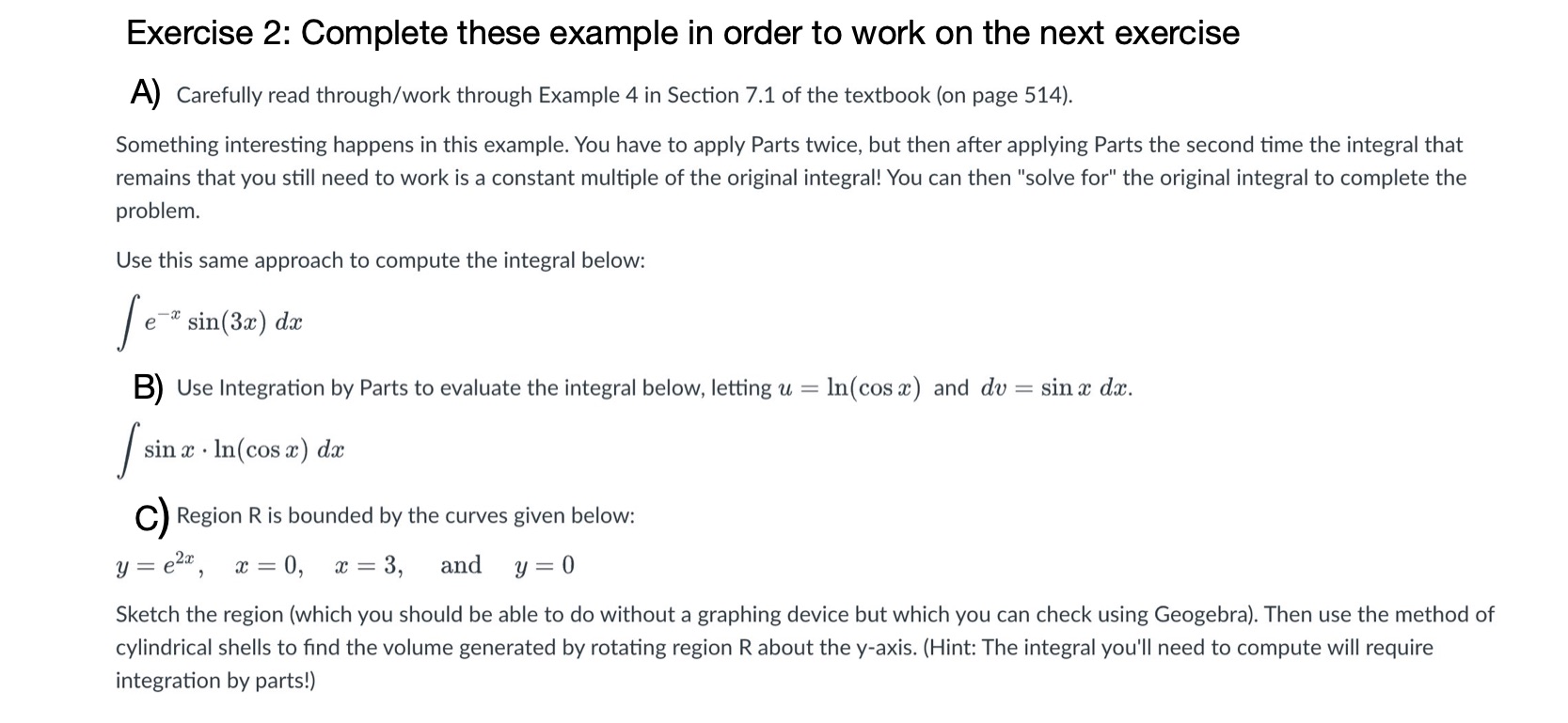 Exercise 2: Complete these example in order to work on the