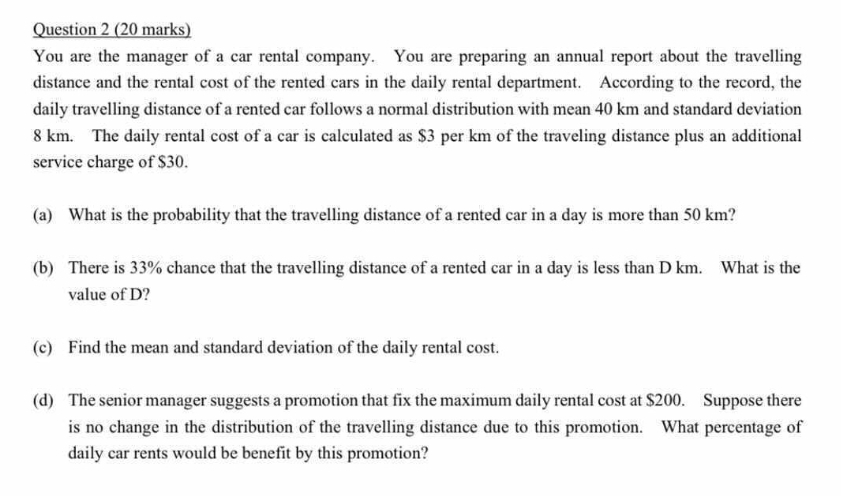 please help this probability and statistic question with steps , and 4