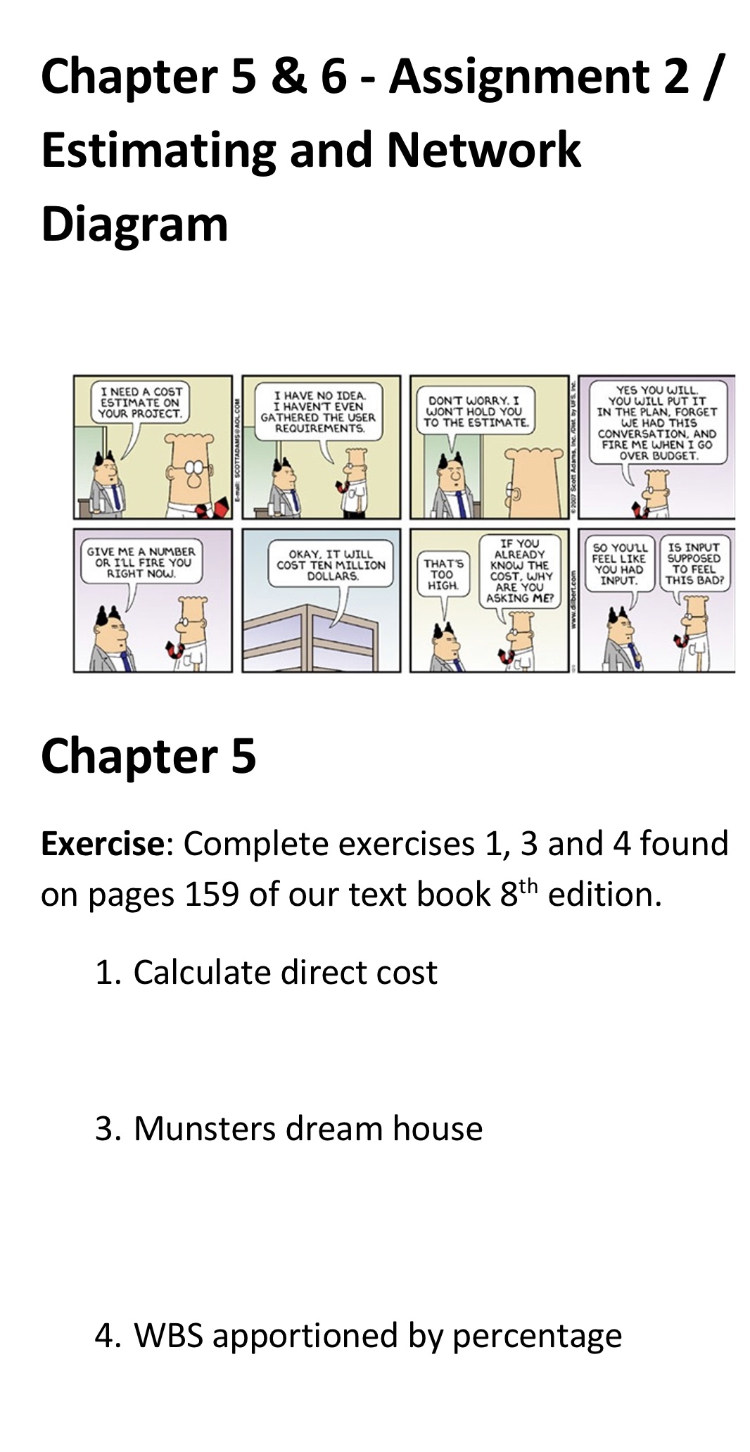  Chapter 5 & 6 - Assignment 2 / Estimating and Network