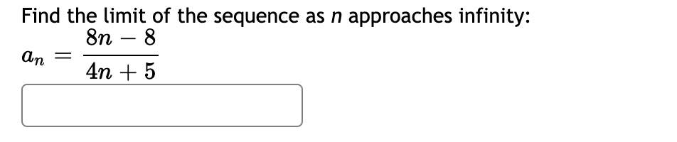 an = 4n + 5