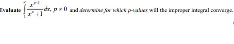 improper integral converge