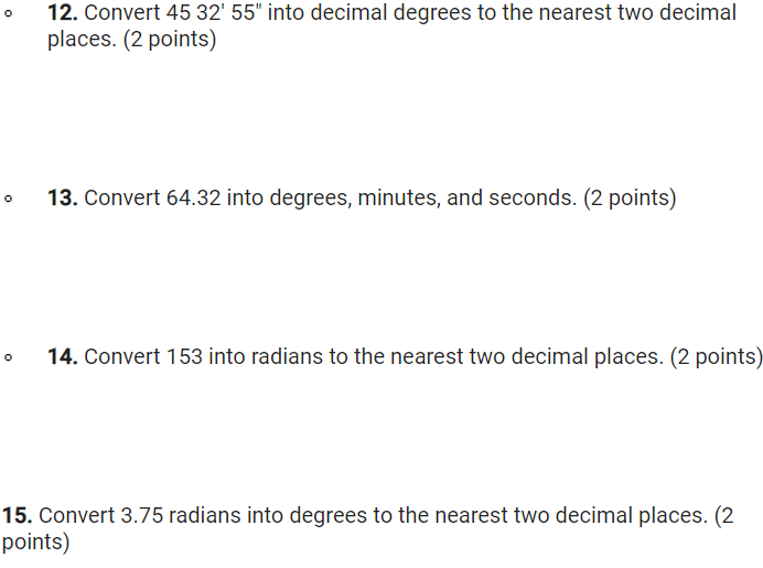 empty cells in the table below with the correct values. (2 points)