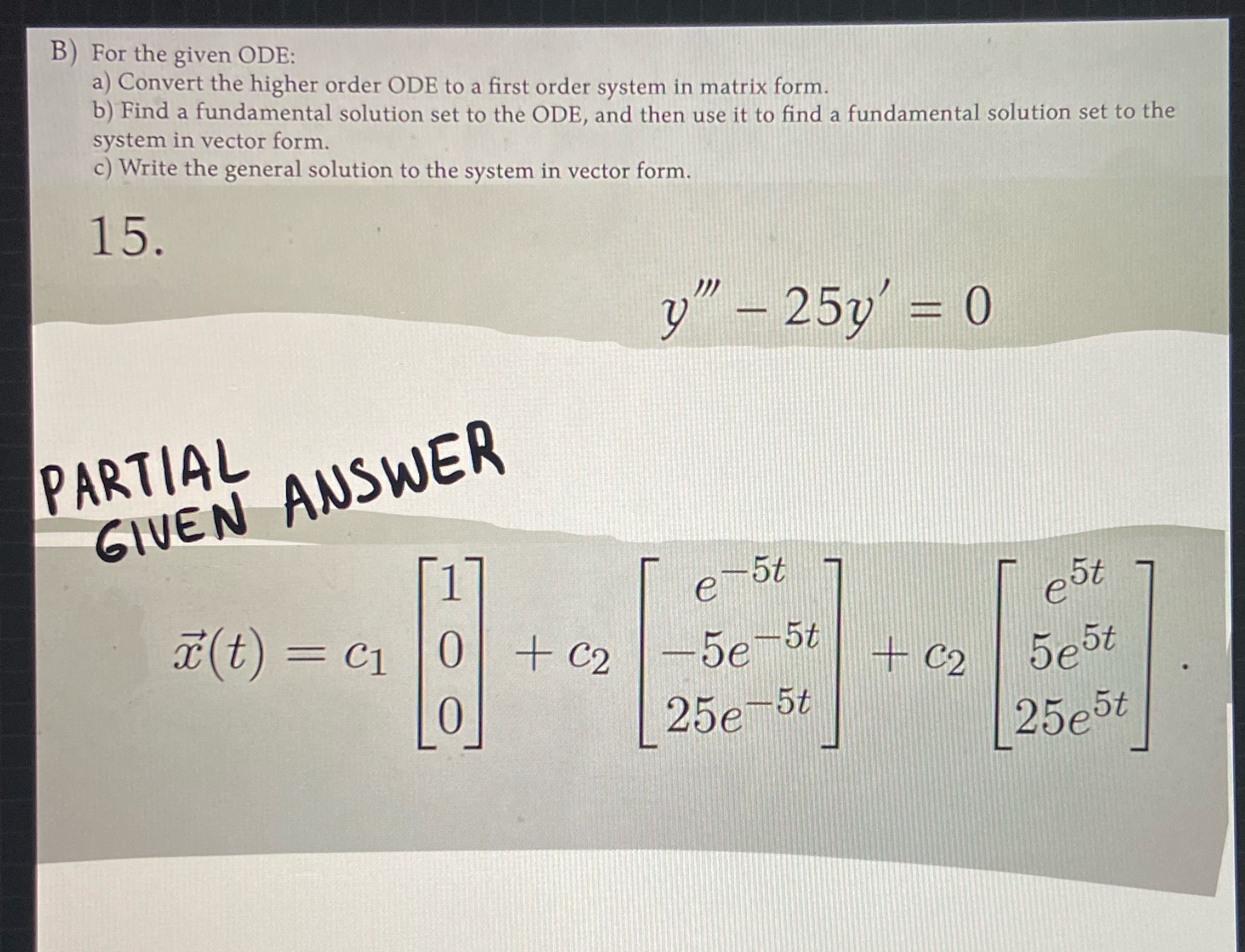 Please solve part A B and C for the given problem .