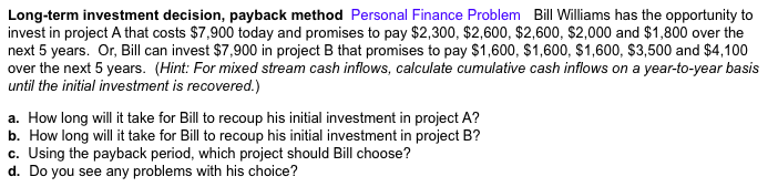payback period for the first machine? and what is the payback period