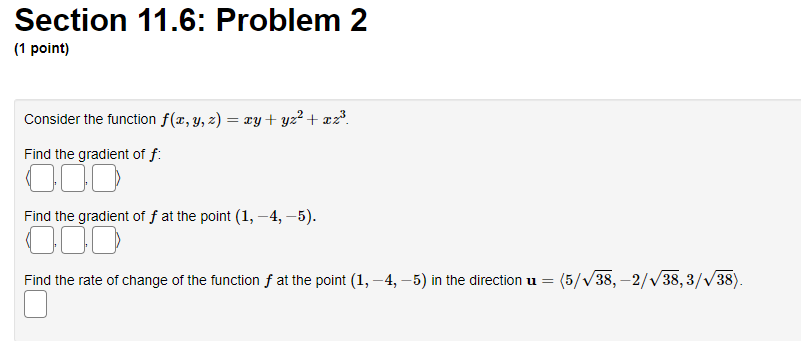 (parallel to) (1, 4). /17 The gradient of f at the point
