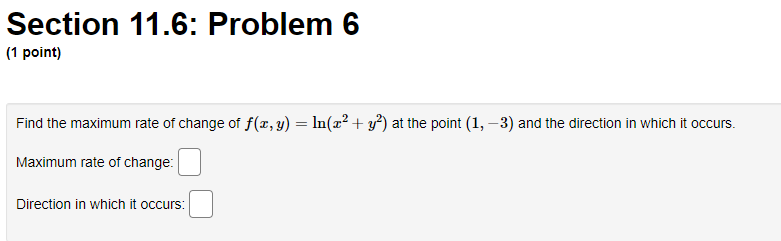C Find the rate of change of the function f at the