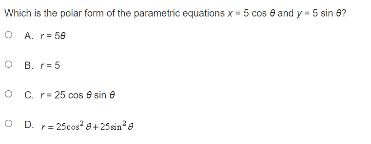 2. The orientation is counterclockwise as t increases. O B. The graph