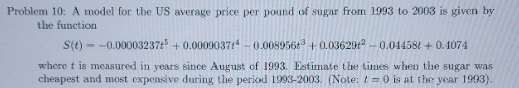 Please show work. Problem 10: A model for the US average price