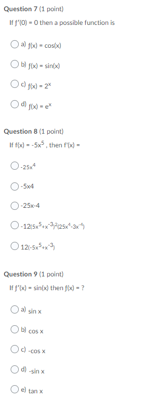 g(x) = 10e* then g'(x) = O 10x ( 10 e* (1+x