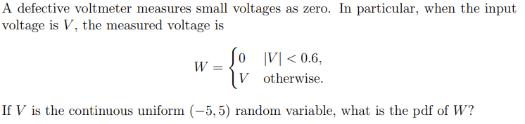 the input voltage is V, the measured voltage is w 2 {U