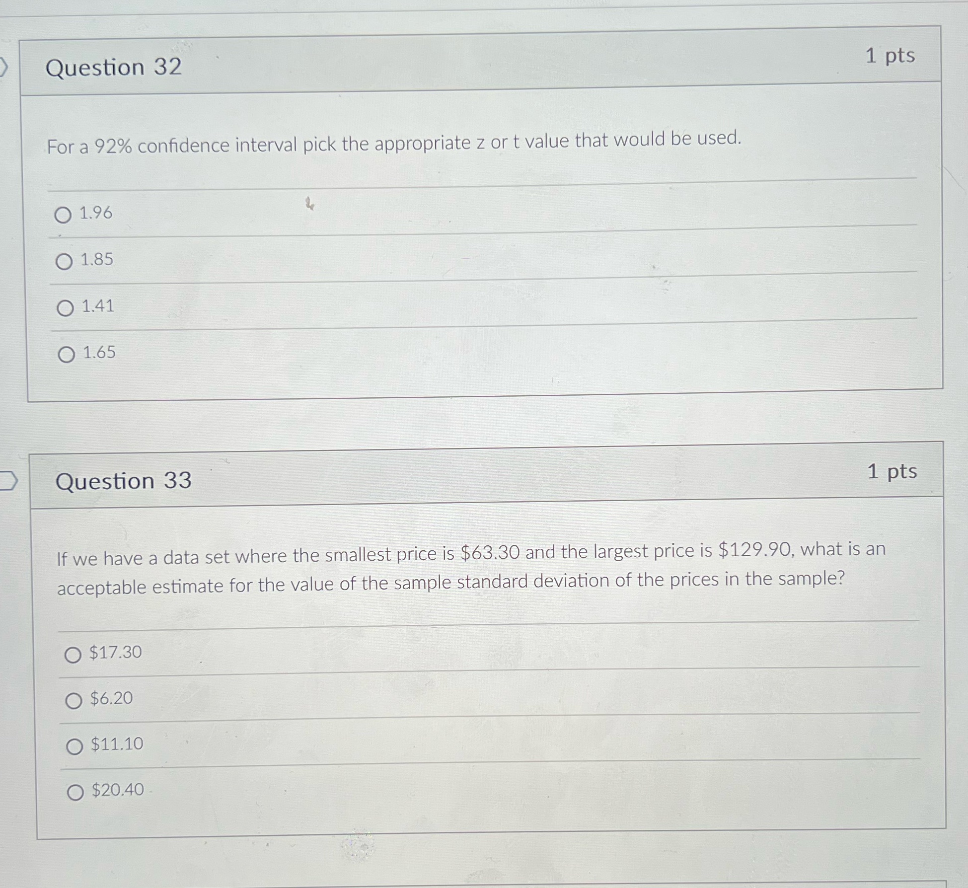 Information: #32/33 An Internet-based e-learning company has begun using new online statistics