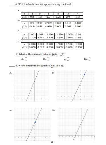 left. Write the letter of your answer on the space provided before