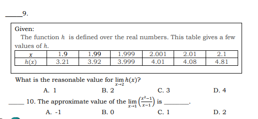 each number. Verbal Expression Mathematical Expression 1. The limit of f(x) as