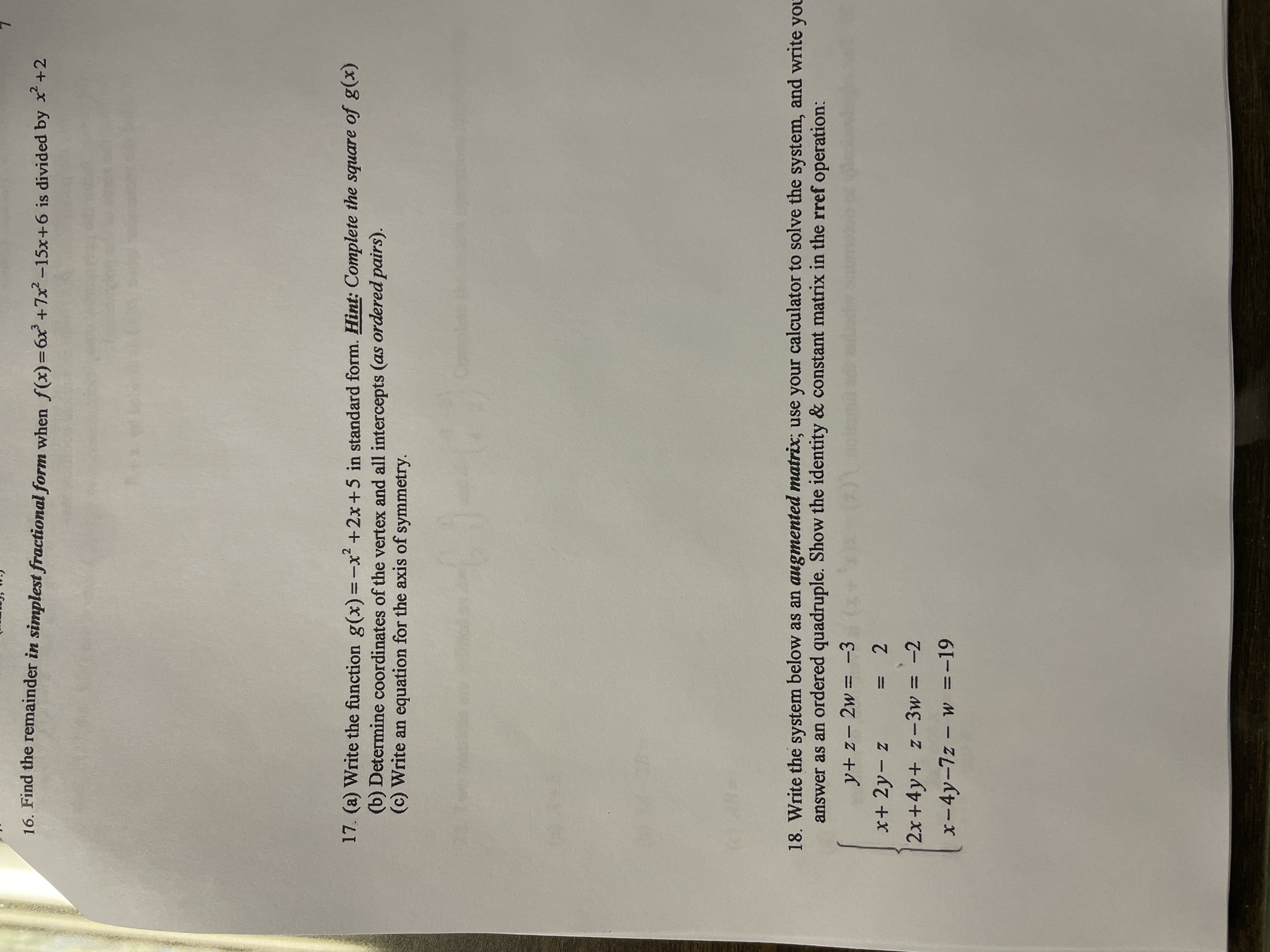 Given f(x) = 5x -8 , find f (-4)- f(0) 2. Determine