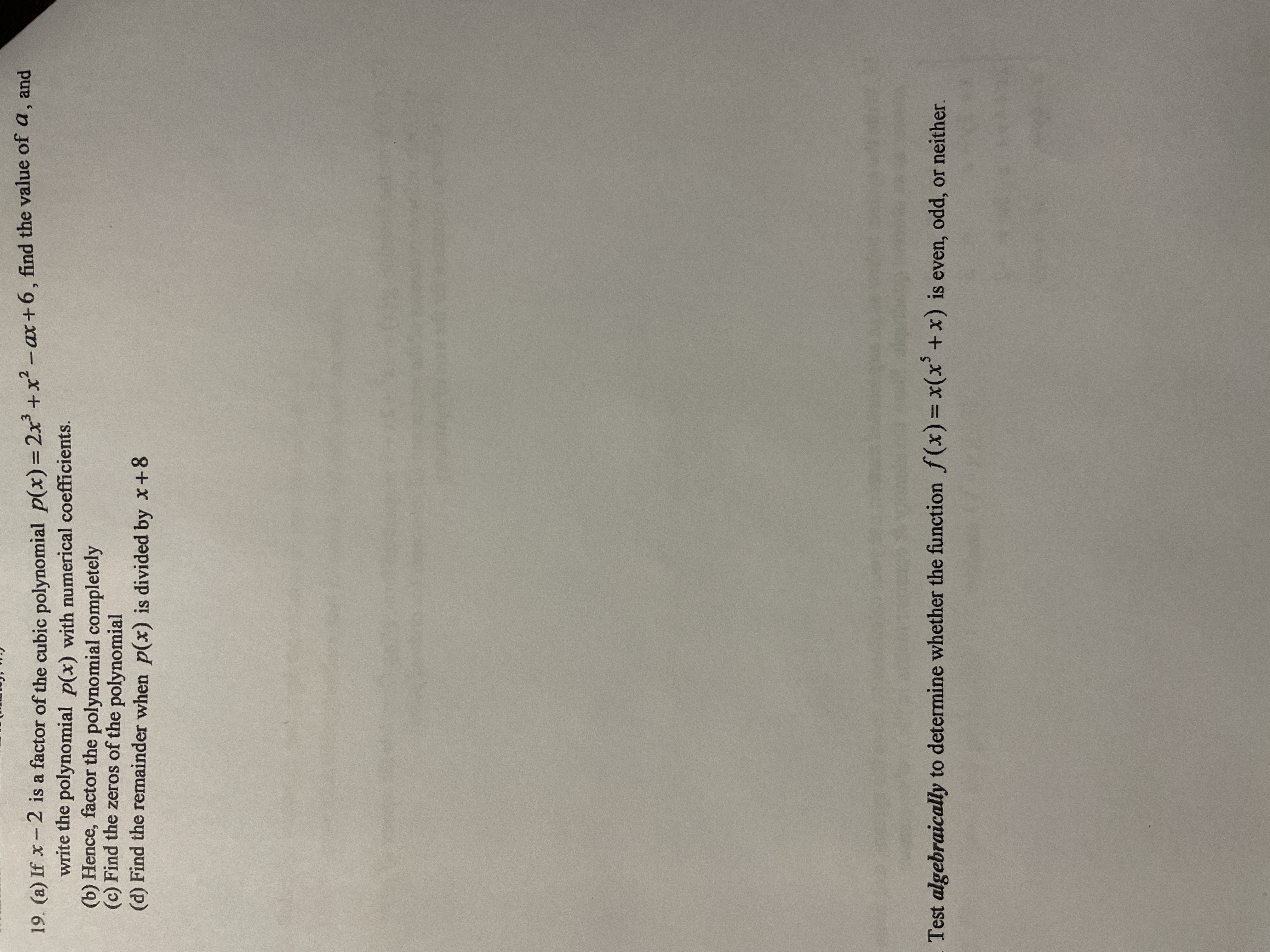 polynomial f(x) with integer coefficients that has zeros: -1, 1 - 3,1+