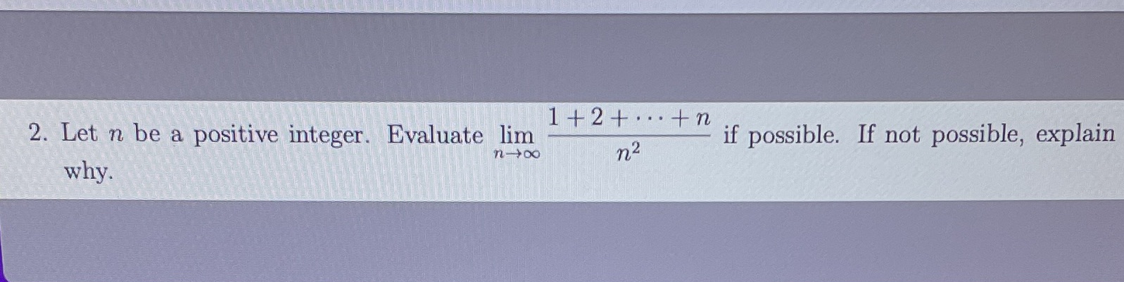 Q2 please show step by step solution 1 + 2 + .