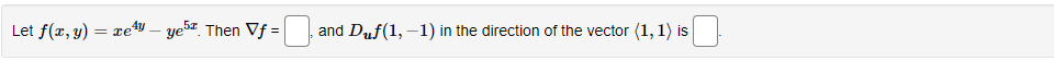Duf(1, -1) in the direction of the vector (1, 1) is