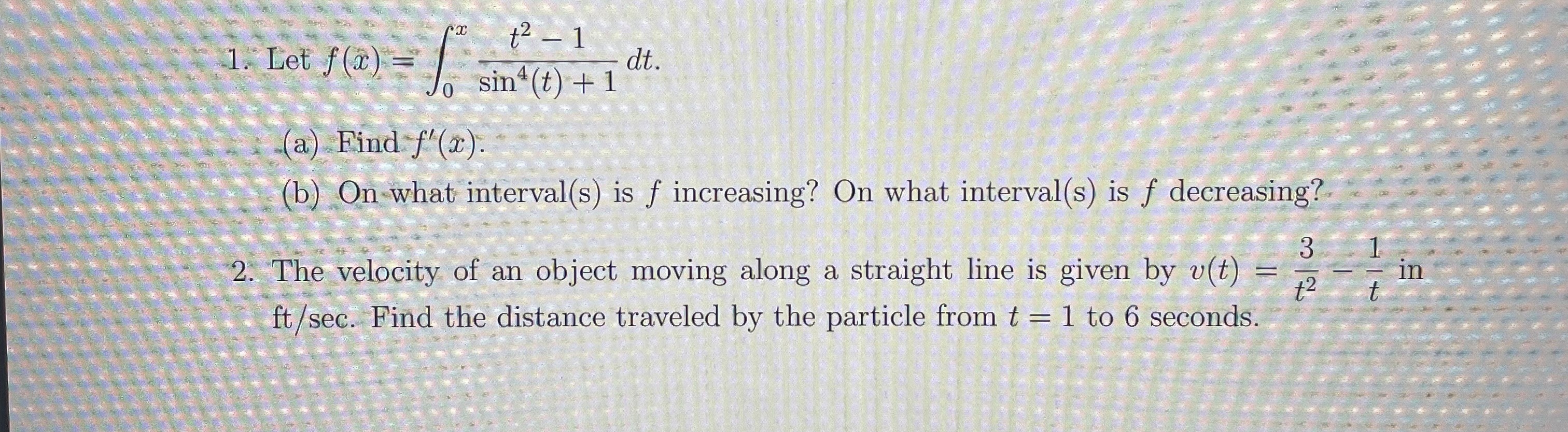 15] and let 15 h(x)dx - - 5 Use the above information
