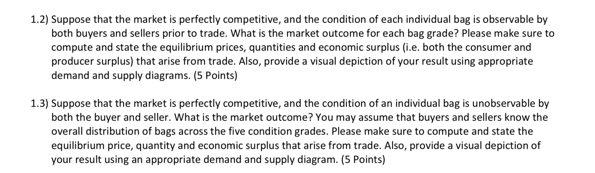 consider the market for a particular vintage designer product, a Louis Vuitton