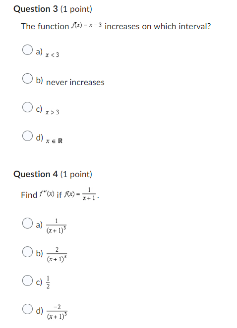 concave downward and state the points of inflection for y = x*