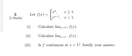 ecos(1/z)). C+40T2 2. Let f(x) = [5 Marks] r