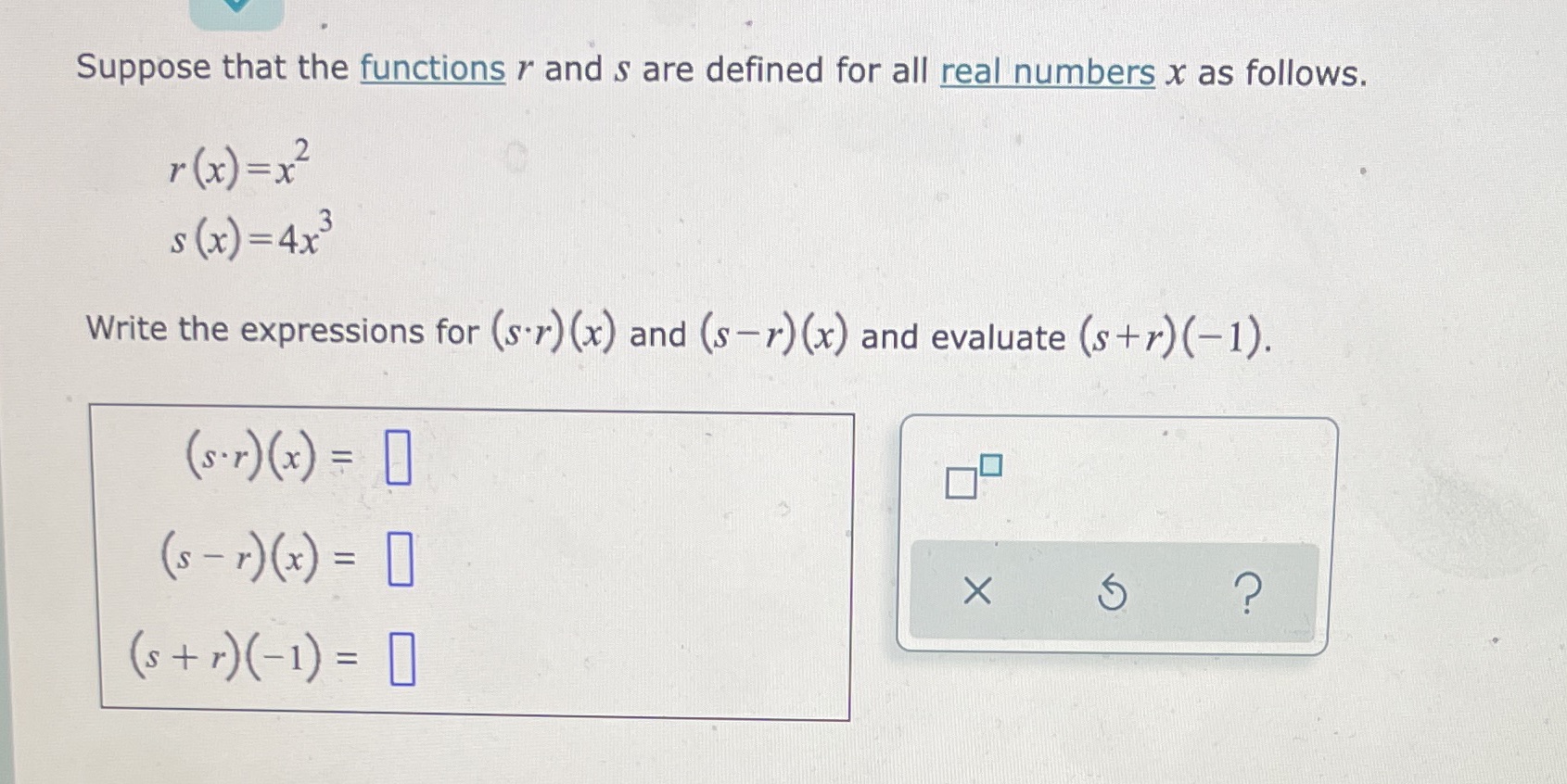  Suppose that the functions / and s are defined for all