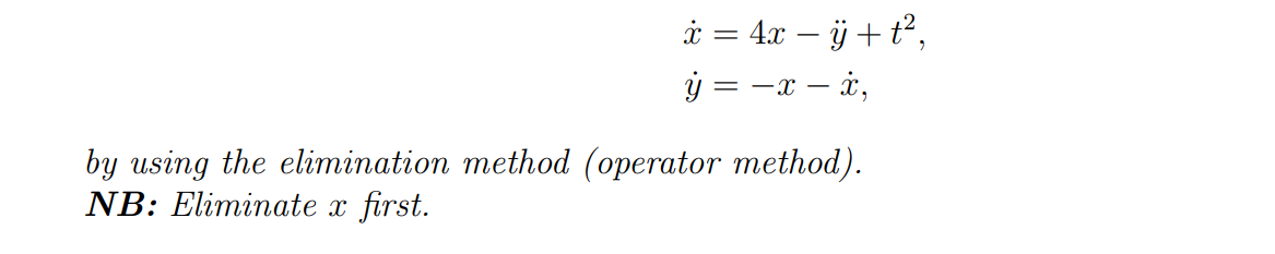 Please solve the system.. ic = 4x - y + +2, y
