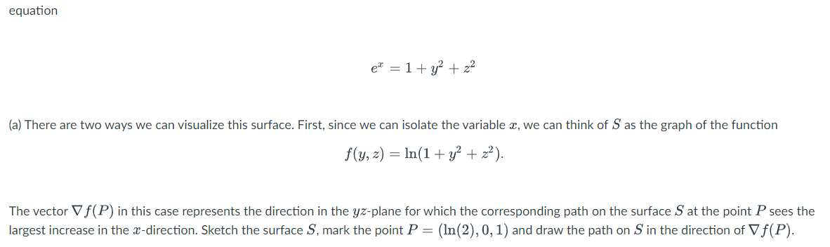 direction in the yzplane for which the corresponding path on the surface