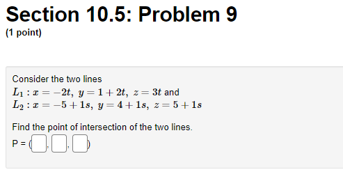 the line through the two points listed above. For each equation listed