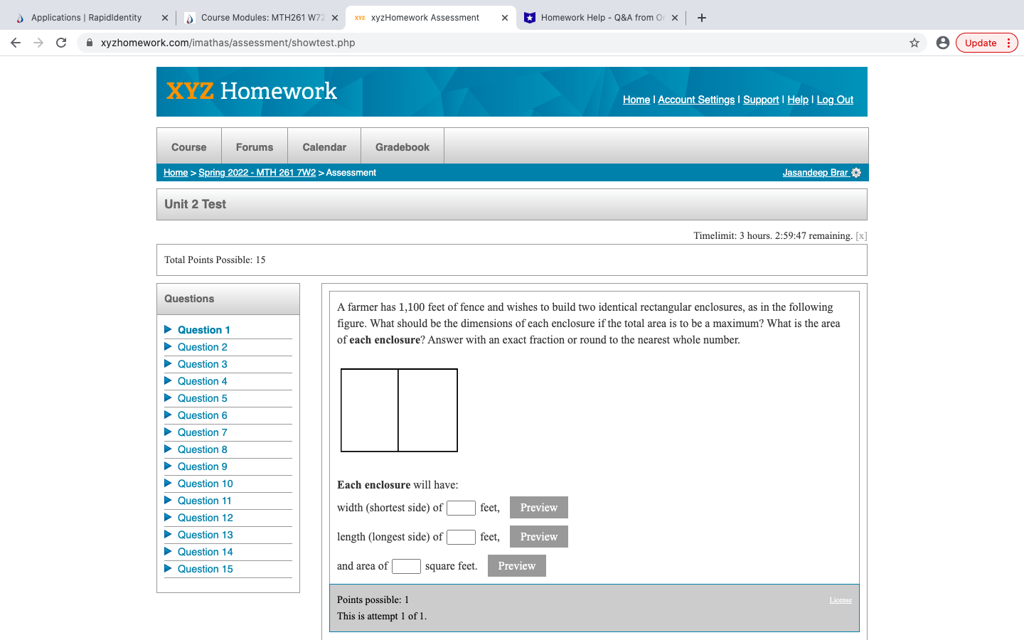 xyzHomework Assessment X *Homework Help - Q&A from Or x + A