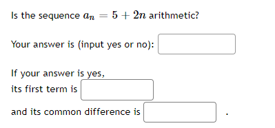 1, ... in the standard form: anIs the sequence On = 5