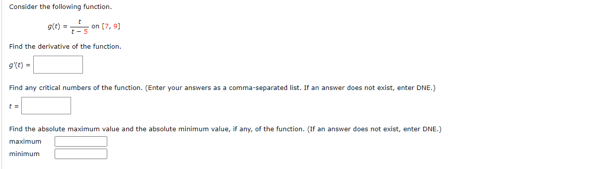 the following function. 90} = 0n [7. 9] fS Find the derivative