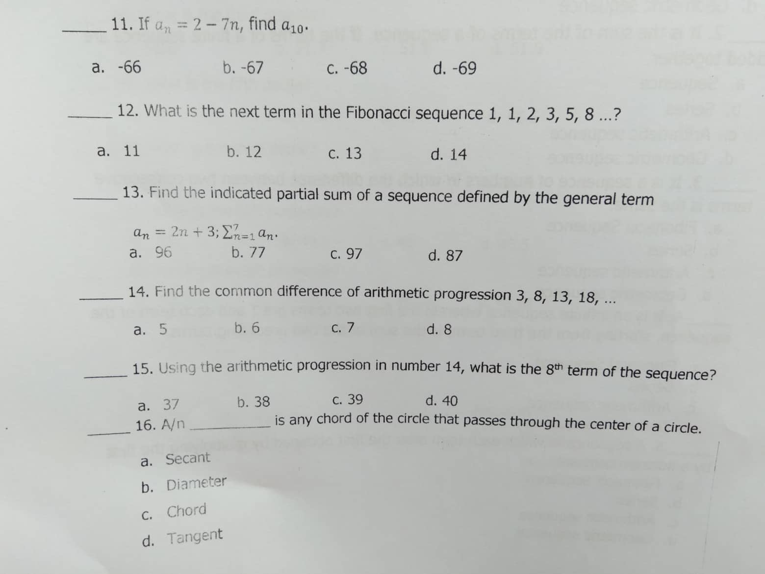 PLEASE DOUBLE CHECK THE ANSWERS, I DO DOUBLE CHECKING TOO 11. If