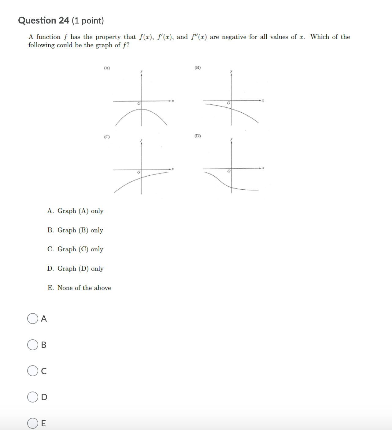 3 Olter+n' O1-e" + 73 Olter+13Question 24 (1 point) A function f