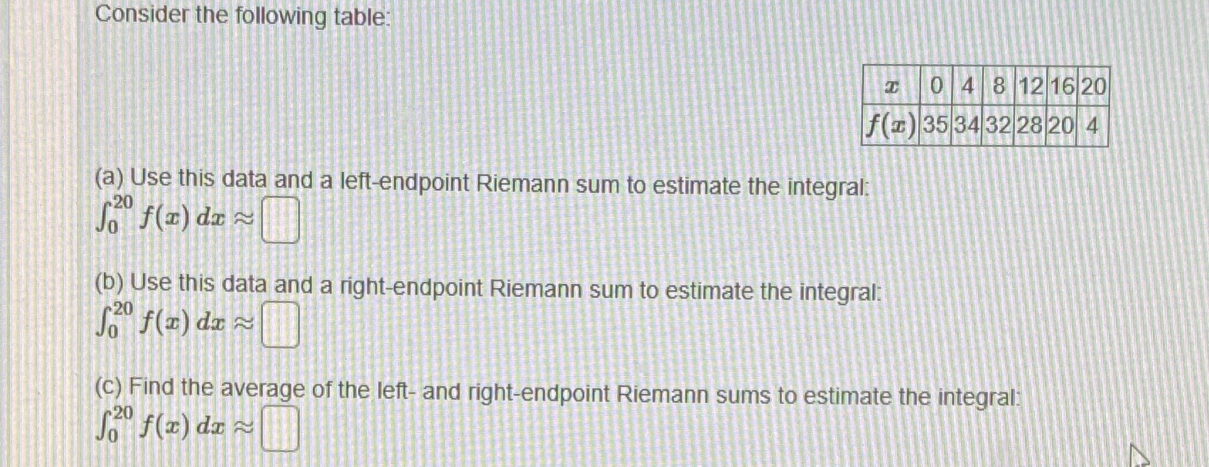 I need help on this question Consider the following table: 0 4